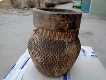 Folk collection of willow food basket basket basket of old objects film and television props package