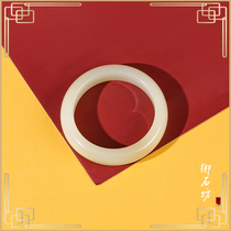 Yushifang Xinjiang Natural Hetian Jade and the end of the mountain material golden sugar thick Pingan bracelet bracelet 56-57mm on sale