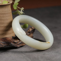 Zhaocai Zhibao (Imperial Stone Square) Xinjiang Hetian Jade seed material sprinkled gold leather bracelet between the wrist 58-59mm