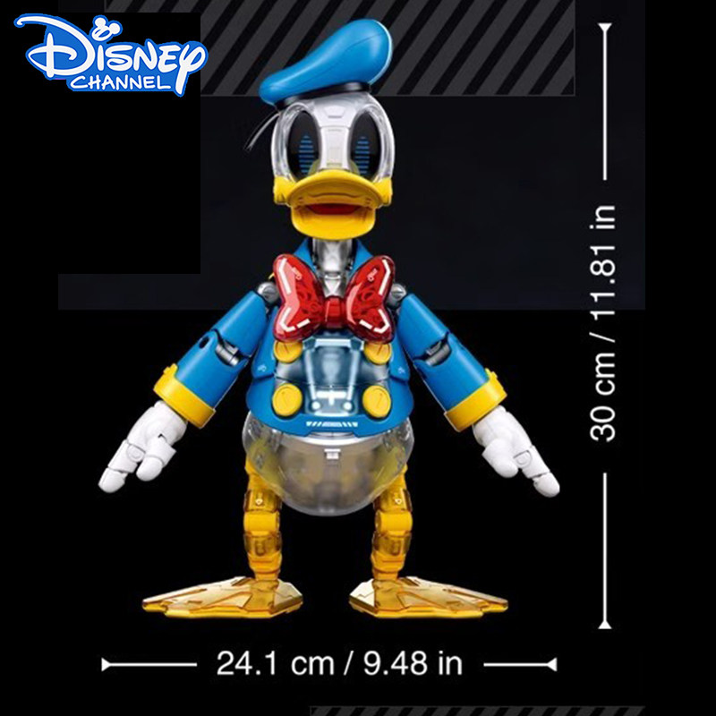 Disney Donald Duck Assembled Mechanical Perspective Version Magnetic Control Light Cyber Classic Mecha Figurine Toy Gift
