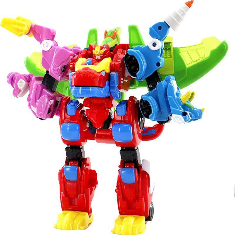 Genuine In-Stock Bangbanglong Expedition Team Mecha Dragon King Four-In-One Transforming Robot Toy for Children Boys