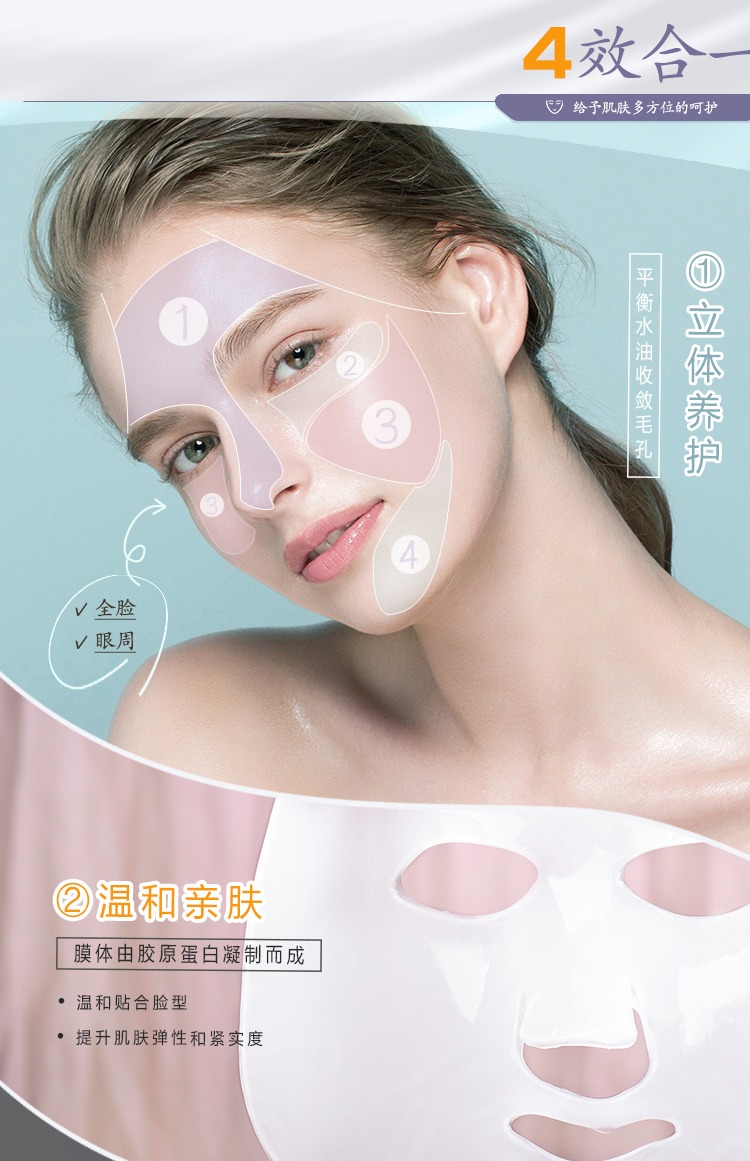 Kebel Collagen Crystal Mask Authentic 5-Pack Hydrating Hardcover Four-Piece Mask mặt nạ dưỡng ẩm