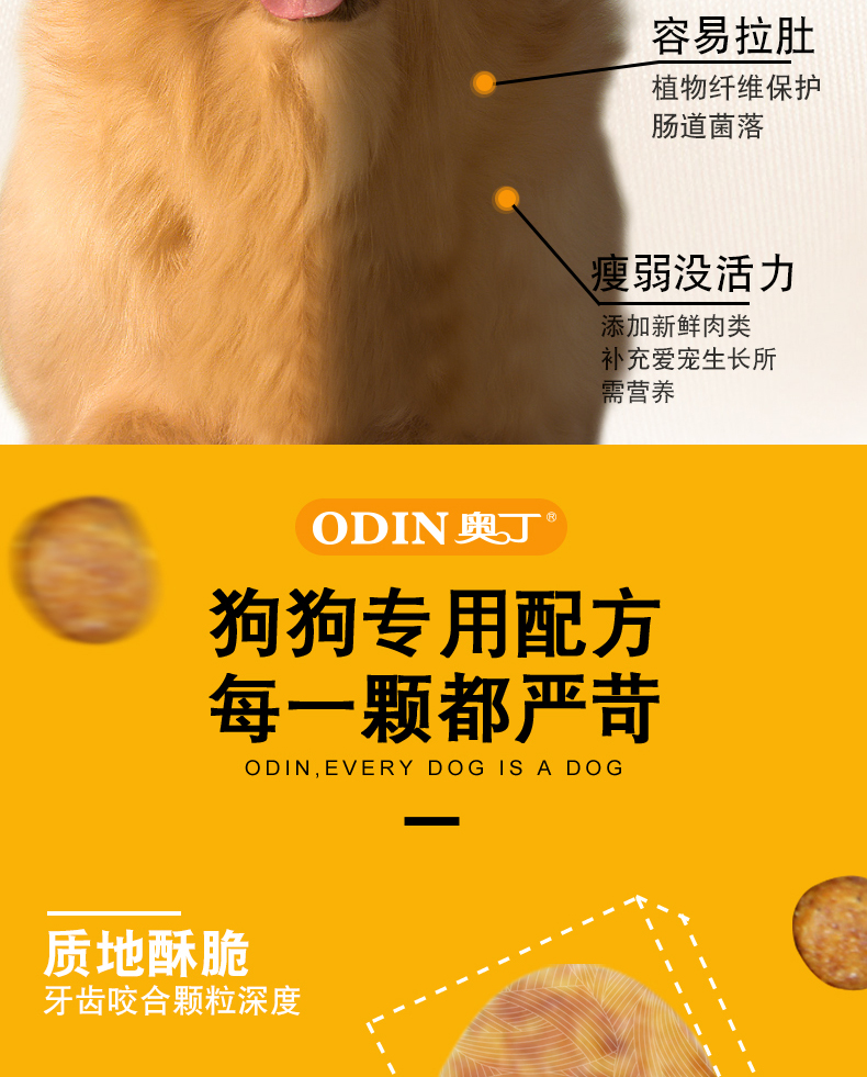 Thức ăn cho chó Odin 10kg Bánh sữa nhà hàng phương Tây Teddy Golden Retriever Chó con nhỏ Chó lớn mang thai Loại chung 20 kg - Chó Staples thức ăn cho cún