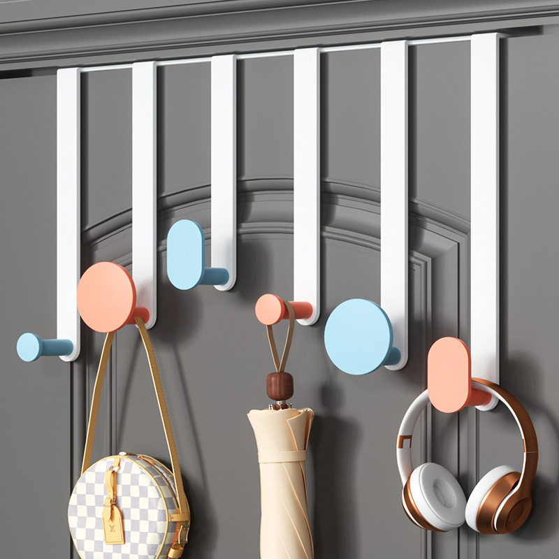 Post door rear hanger free of nail door back hanging clothes hanger free of nail punching creative shelf wall wall-mounted clothes cloak hook