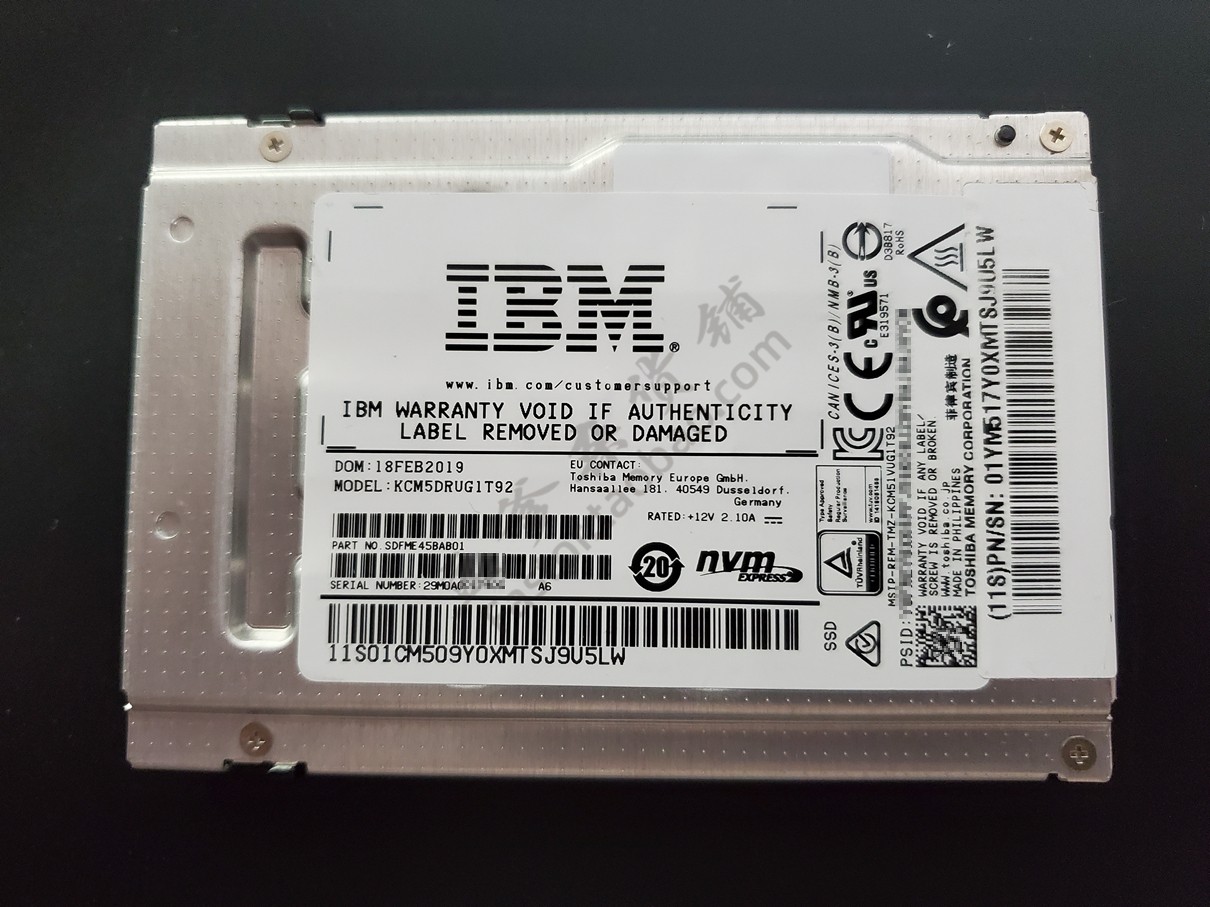 Toshiba Armour CM5 Series 800G 1 92T U 2 PCIe nvme Solid Hard disc U2 SSD IBM