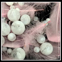 Straight hole pure white transparent two-color cat eye beads curtain scattered beads semi-finished DIY handmade beaded bracelet necklace