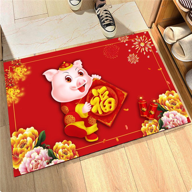 Cửa ra vào cửa mat đỏ năm mới thảm cửa mat thảm chống trượt thảm hội trường vào thảm sàn nhà an toàn - Thảm thảm lót sàn nhà