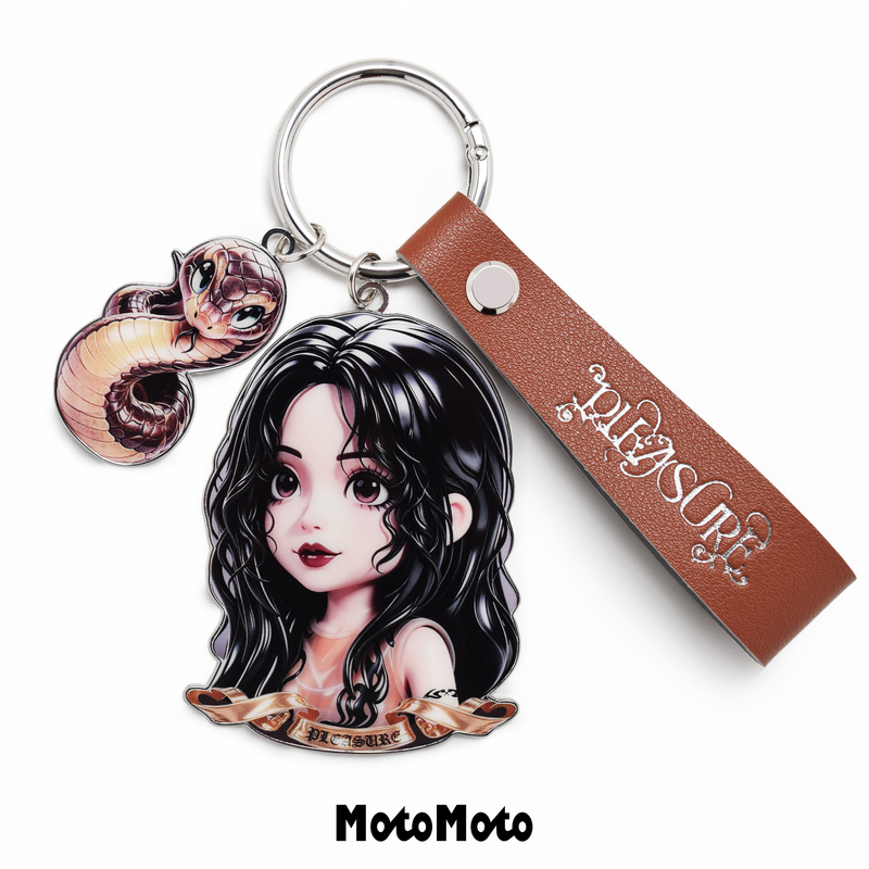 Jolin Tsai Pleasure 2026 Concert Themed Merchandise Metal Bag Charm Cartoon Medusa Snake