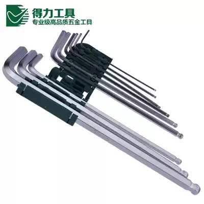 Del Tool Allen Wrench Set 9-piece Multifunctional Ball Head Longer Screwdriver Combination DL3090