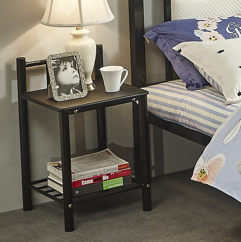 1800 dazzling simple modern residential fashion stainless steel European style black and white wrought iron bedside table