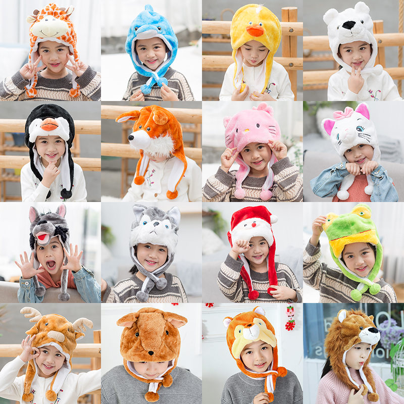 Kindergarten performances dress up props children rabbit rats cartoon animal heads adorned with cute little animal hat headgear