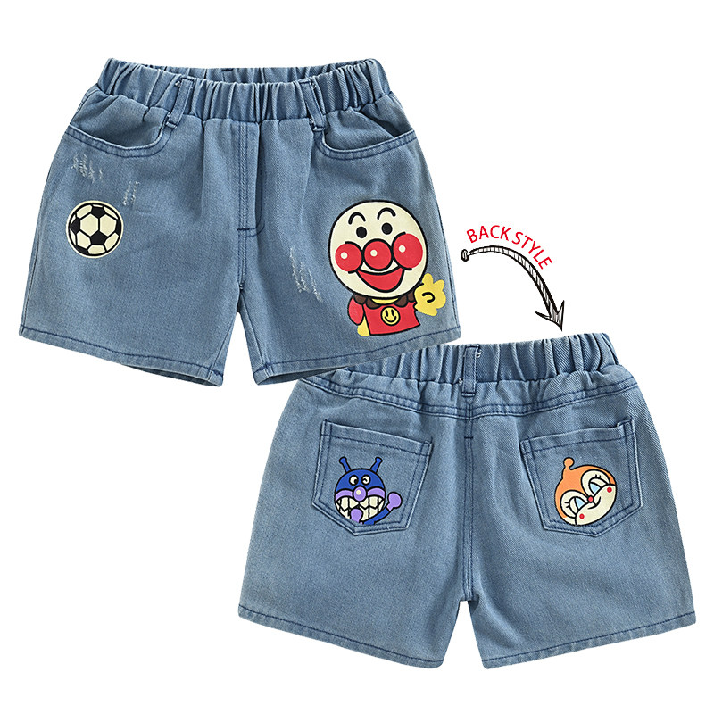 2022 New Bread Superhuman Children Clothing Summer Children Jeans Pure Cotton Cartoon Boy Clothing Pants Middle Children Casual Pants Shorts