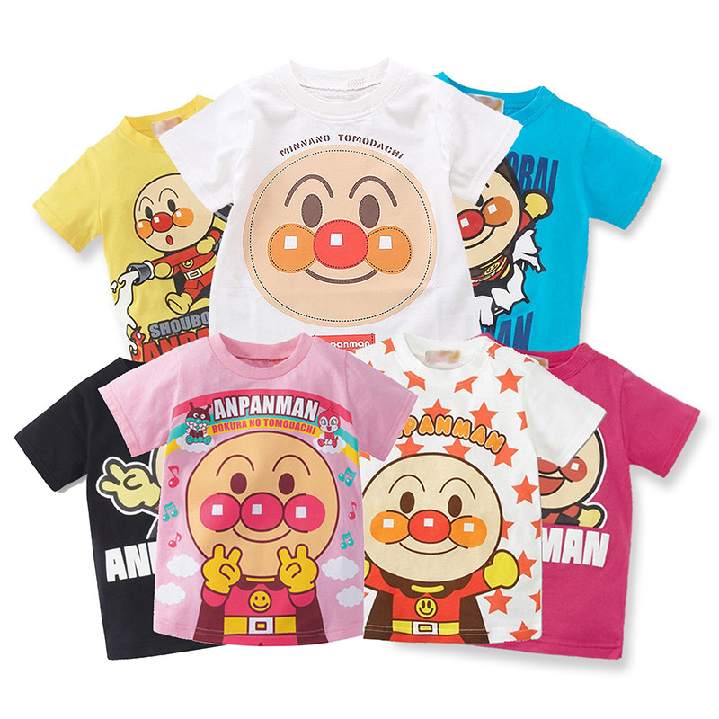 2022 summer bread Superman thin piece of pure cotton short sleeve T-shirt child girl cartoon round collar male half sleeve baby clothes