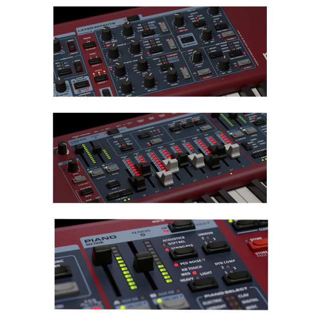 Nordstage4 flagship ເວທີດົນຕີ synthesizer ຫນັກ hammer ສາມເຊັນເຊີແປ້ນພິມ piano ໄຟຟ້າເອເລັກໂຕຣນິກອະໄວຍະວະ