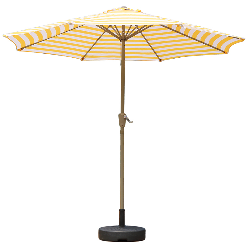 Commercial Striped Umbrella Outdoor Table and Chair Sunshade Center Pole Umbrella Sun Umbrella Sun Protection Courtyard Outdoor Cafe Street Stall Umbrella