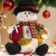 Сидящий рождественский снеговик с подарками 6141B