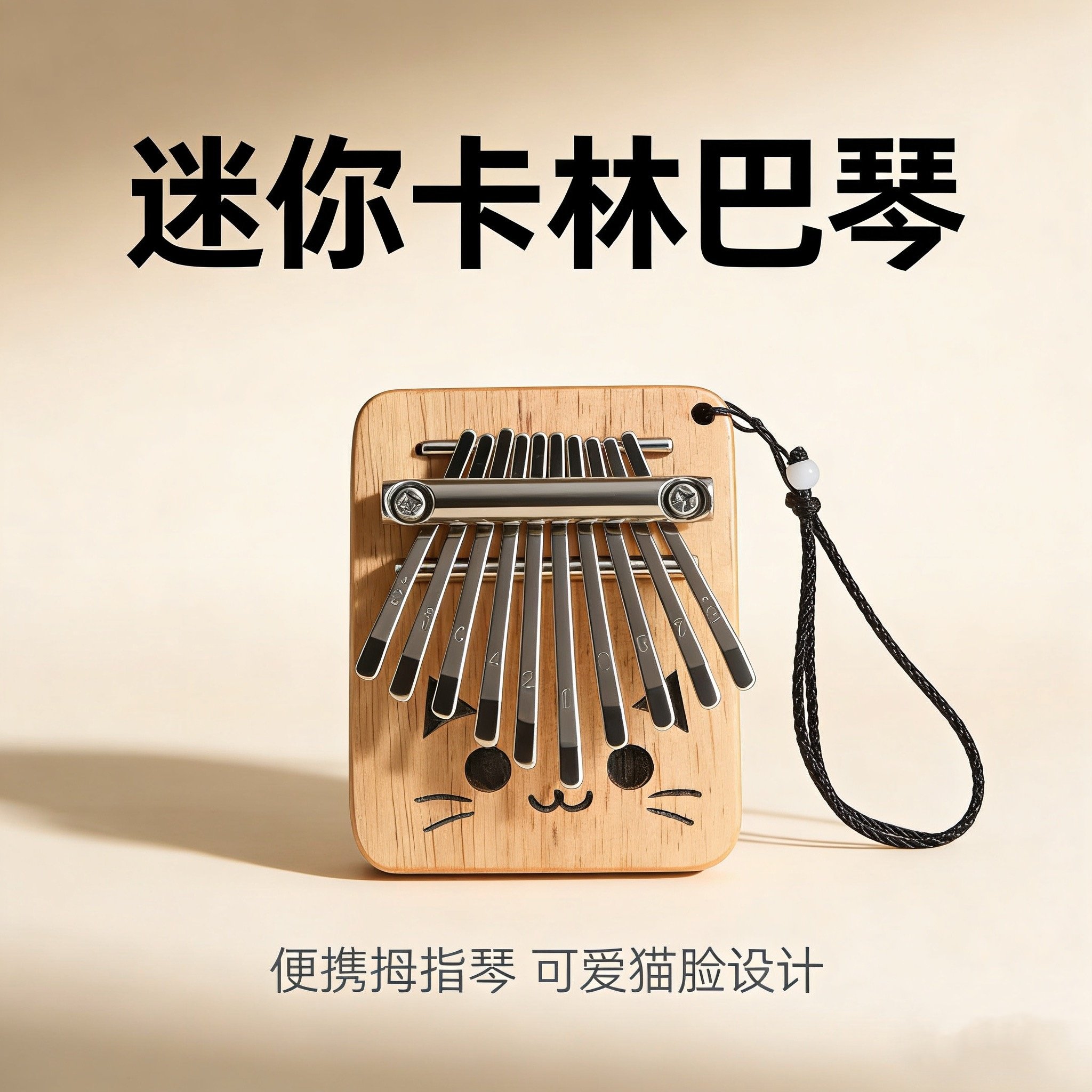 10音迷你拇指琴卡林巴8音便携可爱适合初学者儿童的手指钢琴乐器