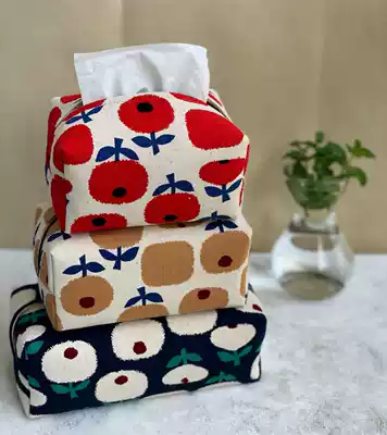 Nordic style simple fashion cloth tissue bag living room bedroom storage removable sanitary paper bag imported cotton linen