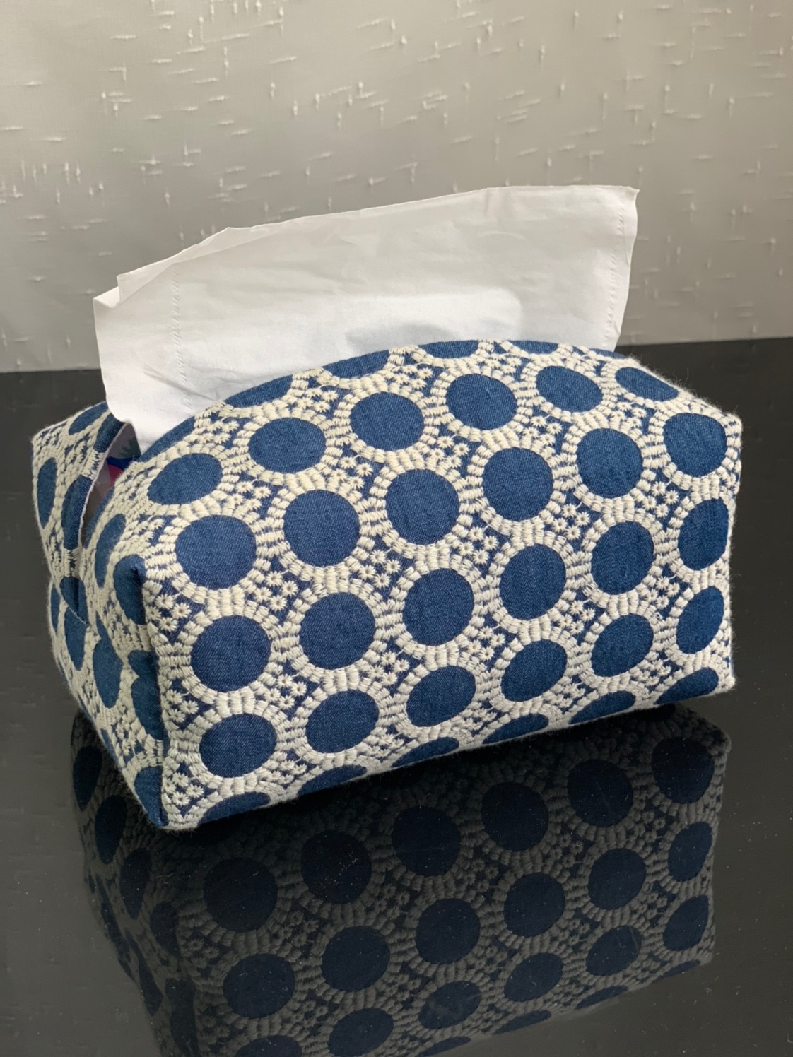 Treasures handmade custom Japan-style embroidery Non-all Kawasawa Ming circle Cubic paper towel box Living room bedroom with removable toilet paper cover