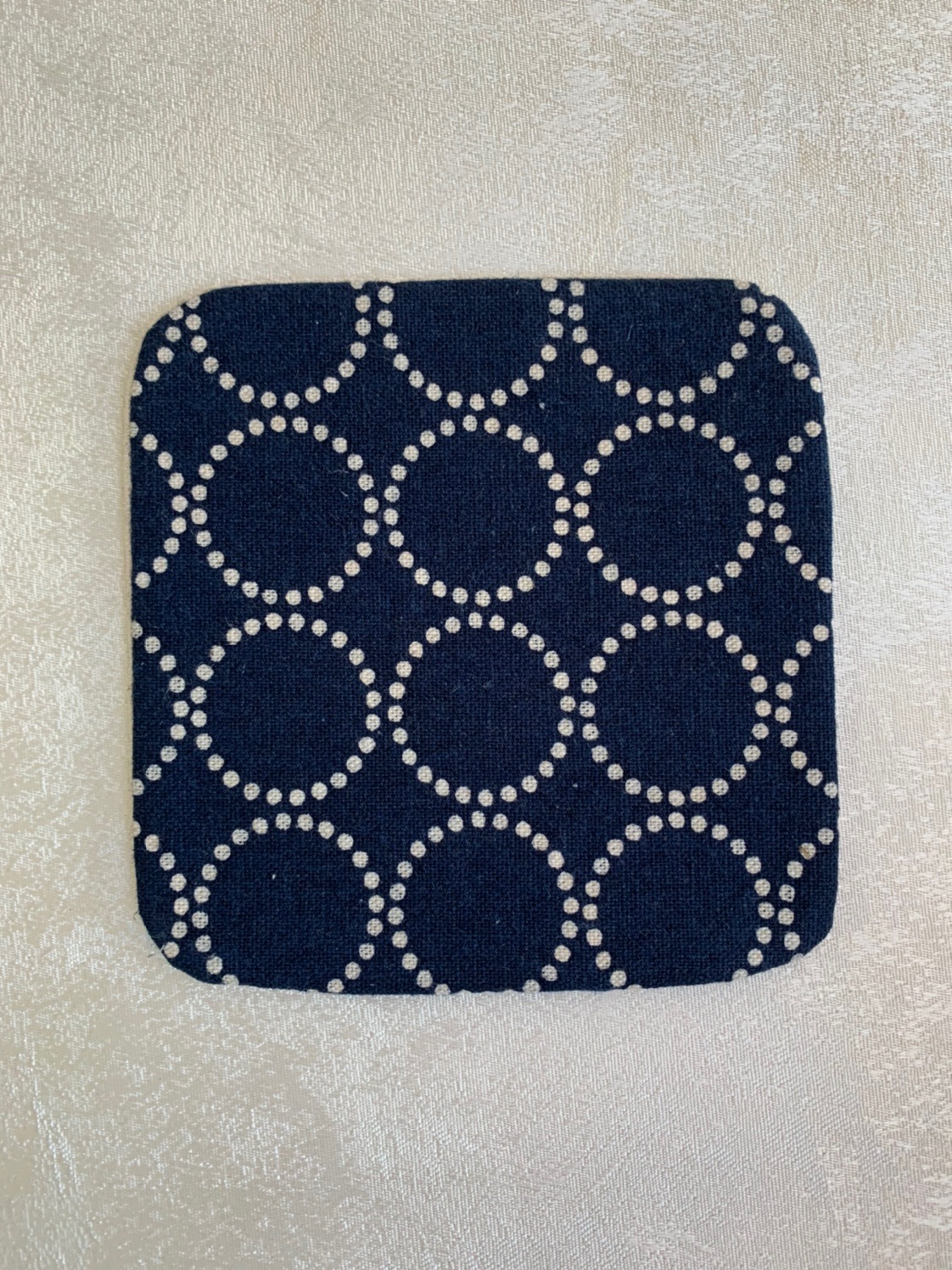 Treasures handmade custom Japanese cosmos imported cotton linen handmade cloth art thick laminated cotton cup cushion tea cushion