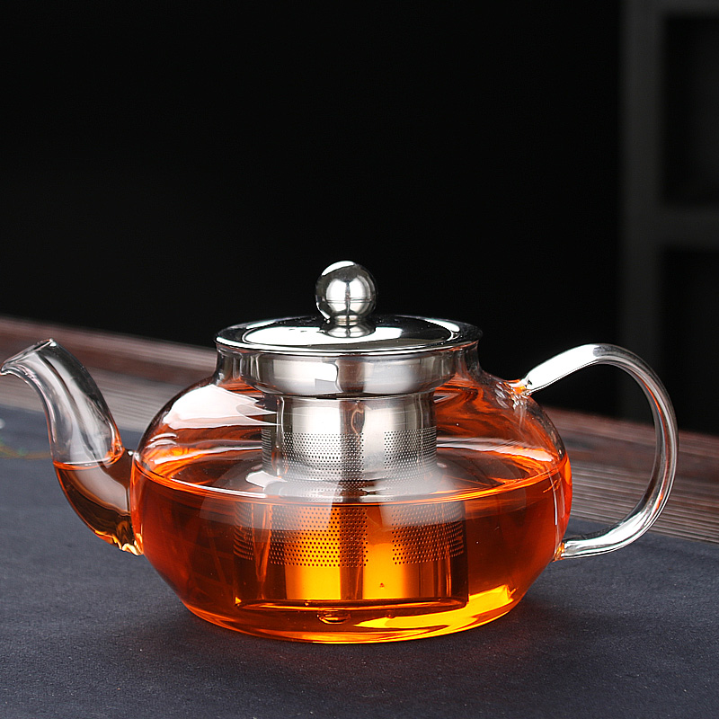 Large Capacity Bubble Teapot Heat Resistant Glass Tea Water Separation Filter Teapot Cup Flush Tea With Filter Boiled Tea Ware Thickened Home