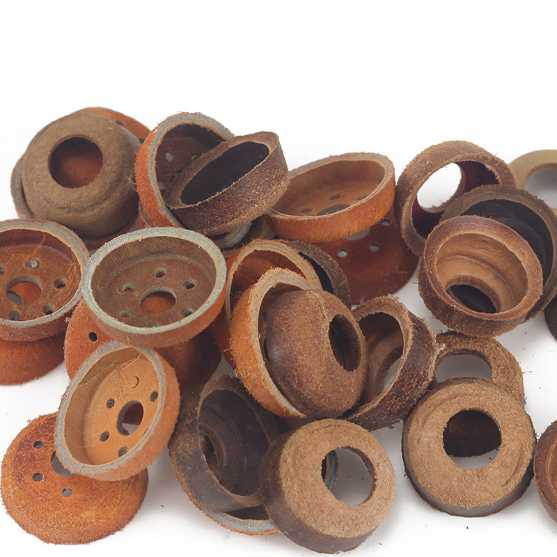 Old fashioned inflator leather bowls accessories abrasion-proof air pump piston seal ring Gas mouth Bull Gluten High Pressure Bull Leather Bowl