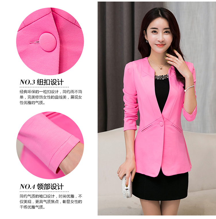 Áo khoác nữ nhỏ phù hợp với mùa xuân hè 2019 phiên bản Hàn Quốc của việc tự tu luyện trong phần dài của bộ đồ ngắn nữ dài tay phù hợp với kích thước lớn giải trí - Business Suit áo kiểu nữ đẹp 2021