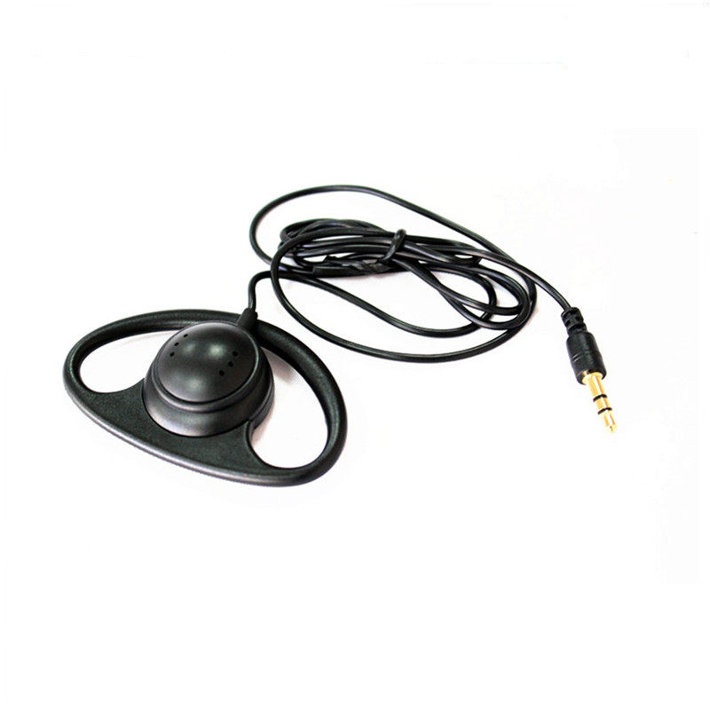 Travel company special D type unilateral hanging ear style soft rubber headphone explaler receiver VR mobile phone computer special-Taobao