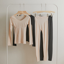 Duvet vitriolic heat storage warm lingerie suit collection waist display slim round collar small lace cut with bottom autumn clothes lady