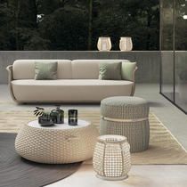 Outdoor Sofa Composition Villa Terrace Outdoor Leisure Vine choreography Courtyard Rattan Sofa Living-room Aluminum Alloy Woven furniture