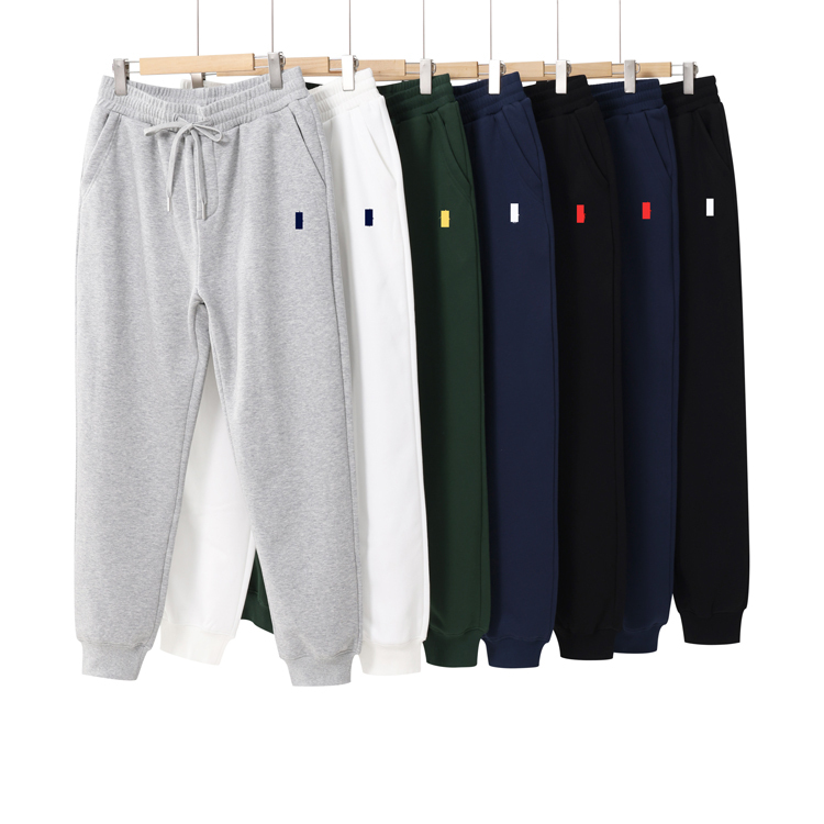 Paul's New Autumn and Winter Men's Fleece-Lined Thickened Casual Pants, Polo Pure Cotton Versatile Jogger Pants, Tapered Long Pants