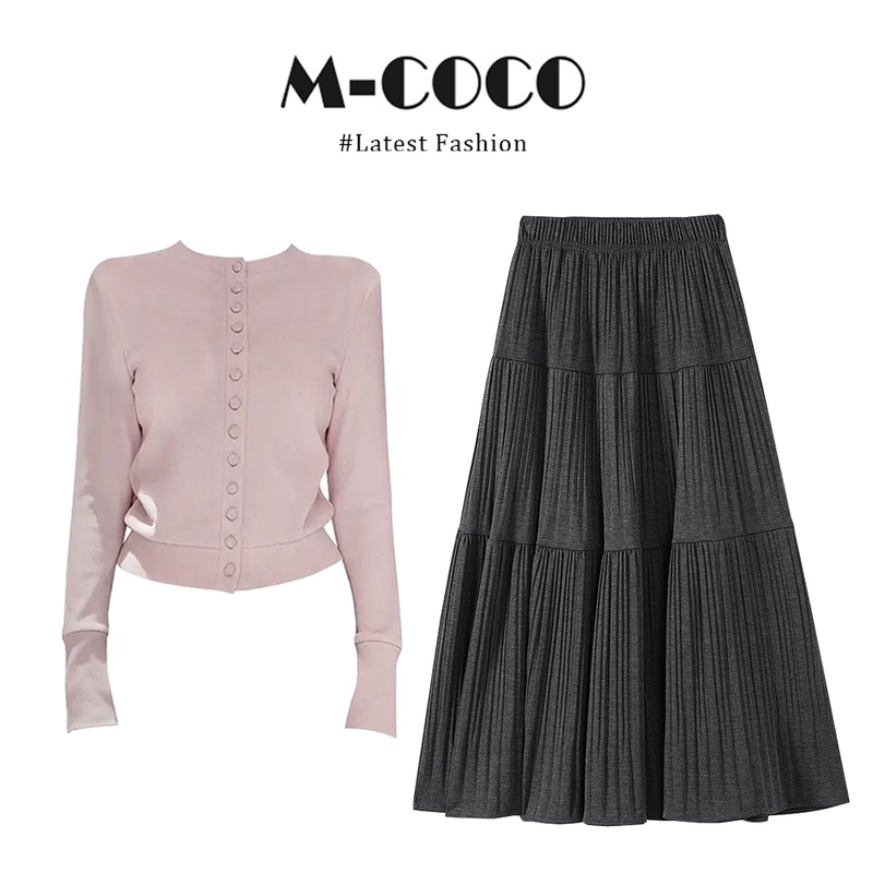 2025 New Korean Style Gentle and Elegant Knit Sweater and Lazy Dark Gray Skirt Winter Set 2025 New Korean Style Gentle and Elegant Knit Sweater and Lazy Dark Gray Skirt Winter Set