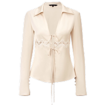 (Same style in the mall) MAXRIENY romantic urban style acetate jacket lace decorative lace 24 autumn and winter new style