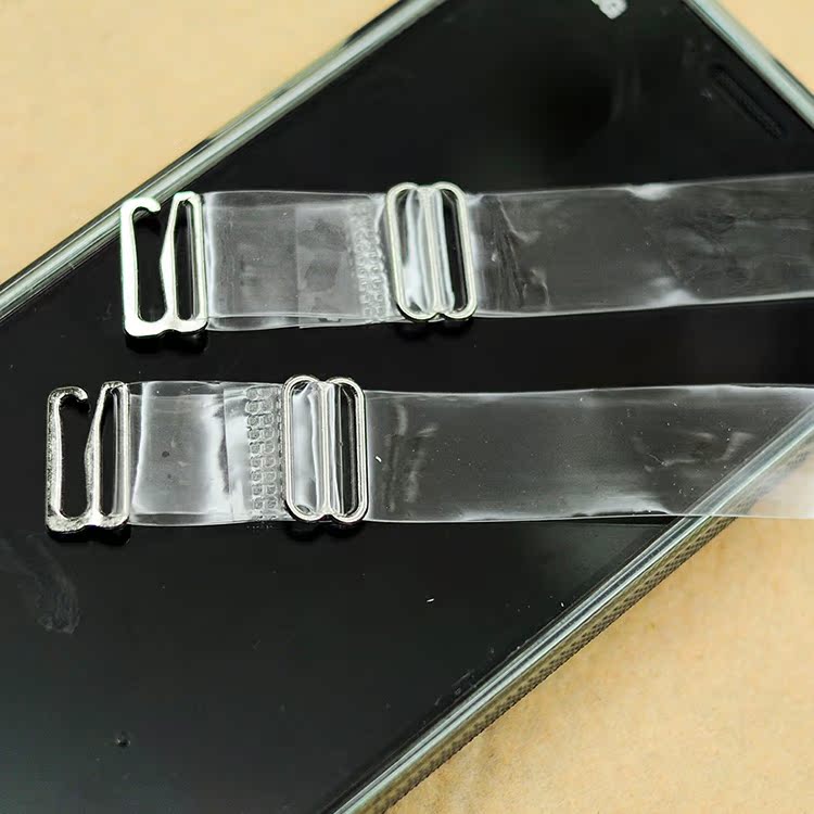 Rộng 1,5CM mở rộng cao cấp bằng thép không gỉ khóa tinh thể trong suốt vô hình dây đeo vai trong suốt dây đeo vai dây đeo đồ lót gợi cảm