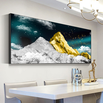 Cross embroidered 2022 new line embroidered living room modern light and luxurious scenic and embroidered gold and silver mountain handmade full-embroidered atmosphere