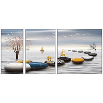 Time comes and goes 2024 new cross stitch thread embroidery living room handmade embroidery triptych light luxury modern landscape