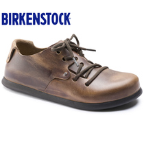 German BIRKENSTOCK cork casual shoes retro simple classic oil wax leather mens and womens big head shoes Montana
