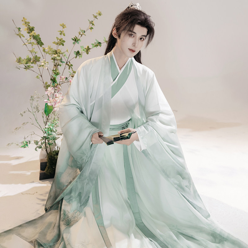 2026新款魏晋儒裙｜学生演出汉服三件套🔥男女同款齐腰交领-汉服-淘宝好物网