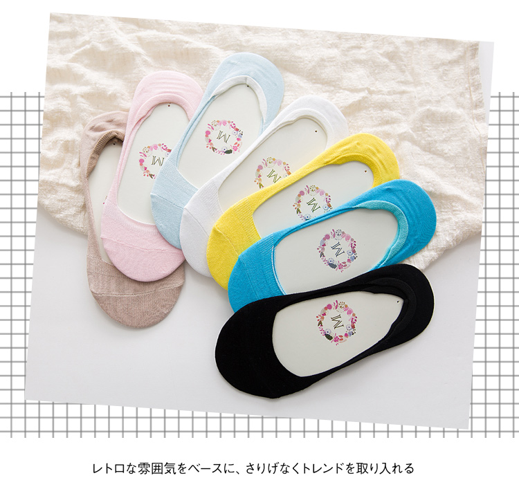 10 đôi vớ của phụ nữ vớ cotton siêu nông miệng silicone không trơn trượt đế vô hình mùa hè vớ mỏng phần phụ nữ vớ mắt cá chân