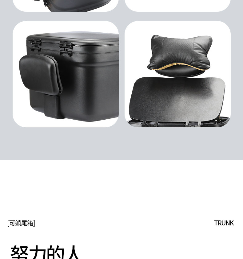 【2-In-1 Tailbox Backrest Pillow】Universal for Delivery Riders, Electric Scooter Backrest, Rest Pillow, Tailbox Recliner