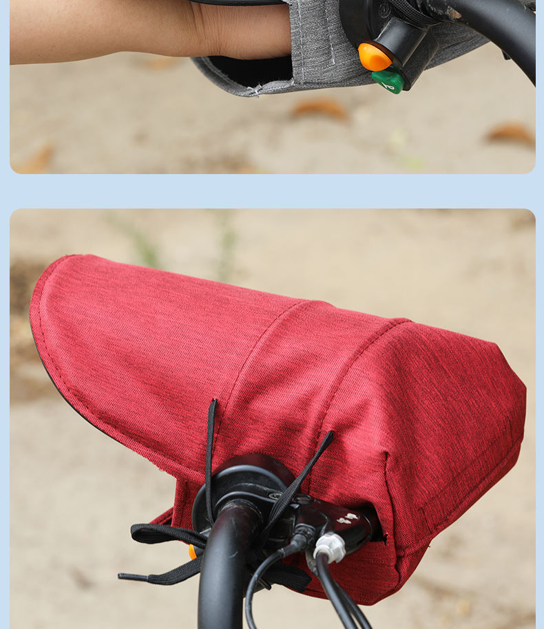 Electric vehicle sun protection gloves, summer motorcycle handlebar covers, waterproof, windproof, sun-blocking, UV-resistant, electric bike hand guards