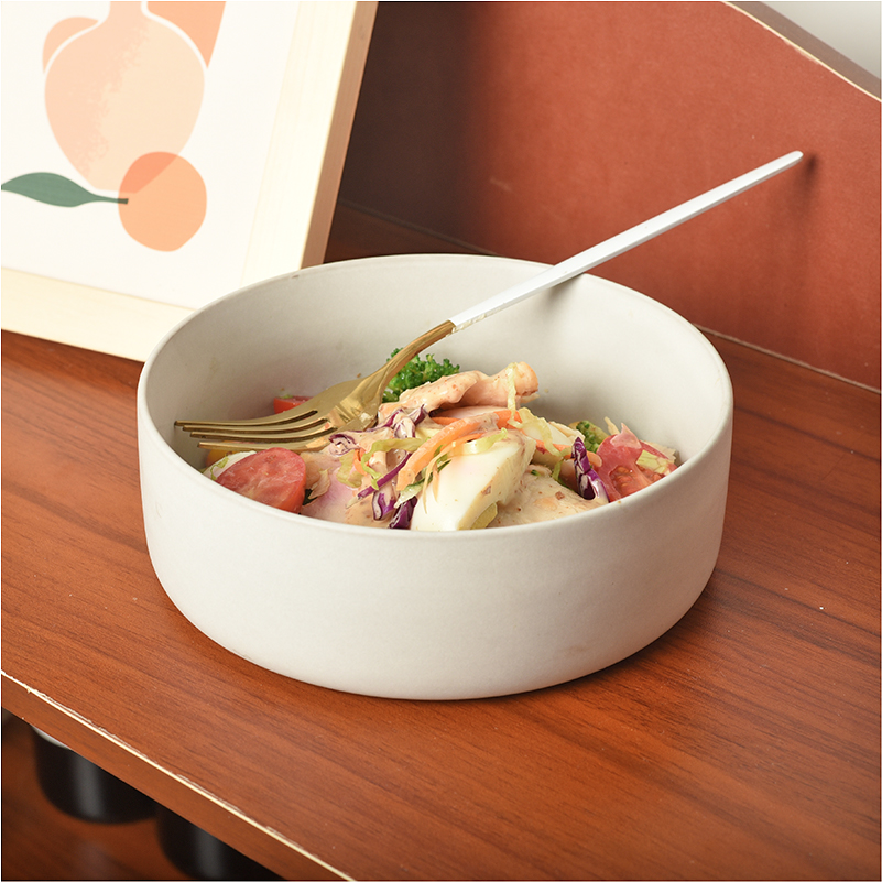 Beauty Blue Ceramics Ins Wind Pure Color Bowl Nordic minimalist fruit salad bowls Noodles Bowl Light breakfast Bowl Bowl Blemish