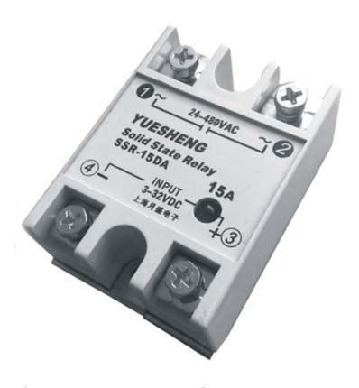 Single-phase AC solid state relay DC control AC SSR-15DA single-phase 15A-Shanghai Yuesheng Electronics