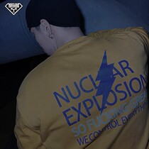 Nuclear Explosion Tide Cards 2021 Spring Autumn Lightning Classic Logo Pure Cotton Fake Two Casual Stylish Double Bangs