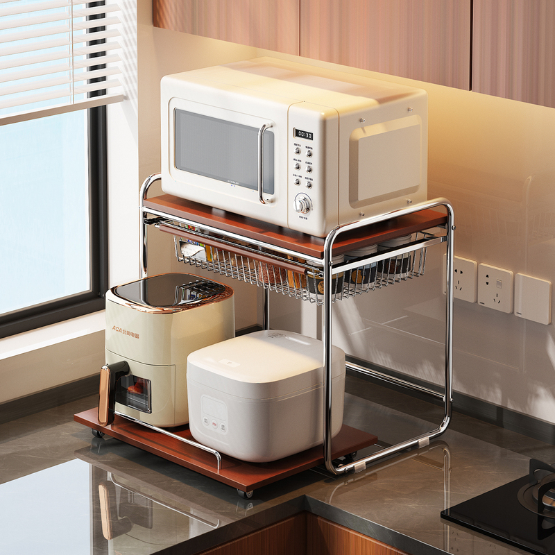 Multifunctional Kitchen Microwave Oven Stand, New Type of Rice Cooker Storage Rack, Pull-Out Countertop Appliance Storage Rack Multifunctional Kitchen Microwave Oven Stand, New Type of Rice Cooker Storage Rack, Pull-Out Countertop Appliance Storage Rack