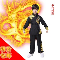 Martial arts clothing long and short sleeves Childrens childrens kung fu Tai Chi suit Performance clothes Men and womens practice clothes Spring and autumn