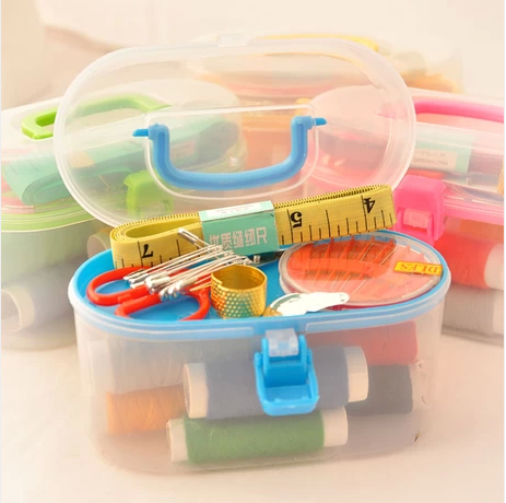 South Korean scissor Hand portable needle and color line Home with handle Sewn Complement Tool Containing Multifunction Suit Case