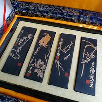 Li Kuchan famous painter ancient law oil smoke ink old Hu Kaiwen emblem gift box ink stick ink stick ink block