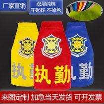 Double-layer pure cotton reflective armband with custom printing for security duty and patrol triangle raglan armband with embroidery and custom logo