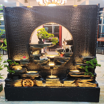 Water Curtain Wall Running Water Screen Partition Hotel Lobby Company Office Villa Courtyard Fish Pool Fake Mountain Fountain Pendulum